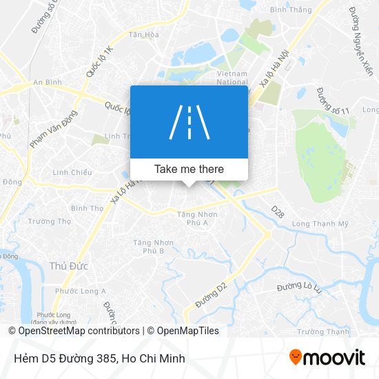 Hẻm D5 Đường 385 map
