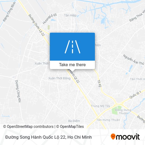 Đường Song Hành Quốc Lộ 22 map