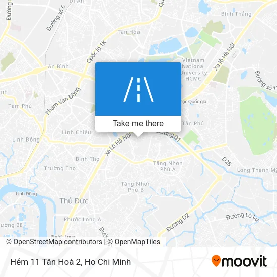 Hẻm 11 Tân Hoà 2 map