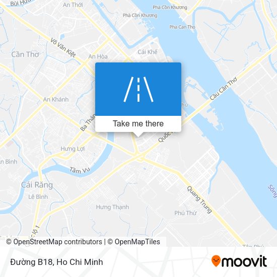 Đường B18 map