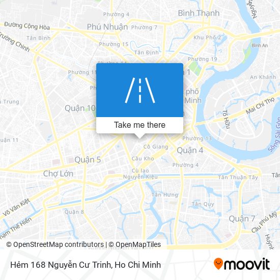 Hẻm 168 Nguyễn Cư Trinh map