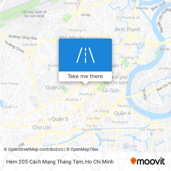 Hẻm 205 Cách Mạng Tháng Tám map