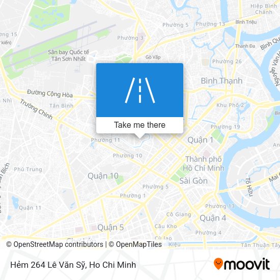 Hẻm 264 Lê Văn Sỹ map