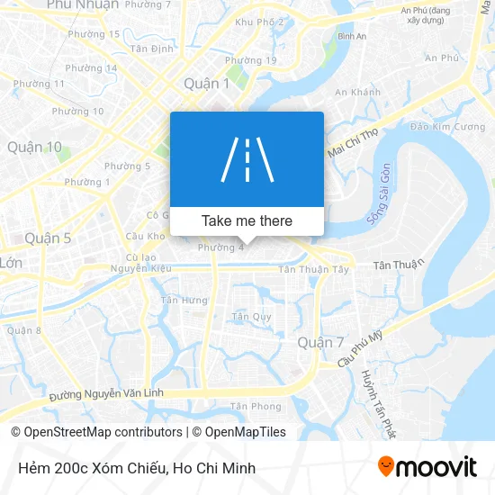 Hẻm 200c Xóm Chiếu map