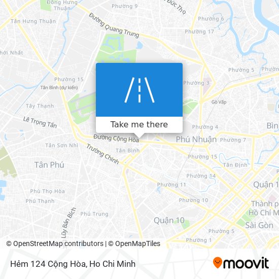 Hẻm 124 Cộng Hòa map