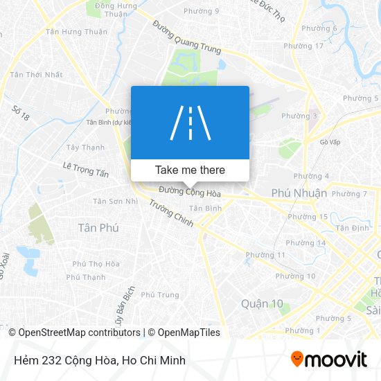 Hẻm 232 Cộng Hòa map