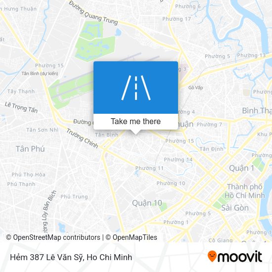 Hẻm 387 Lê Văn Sỹ map