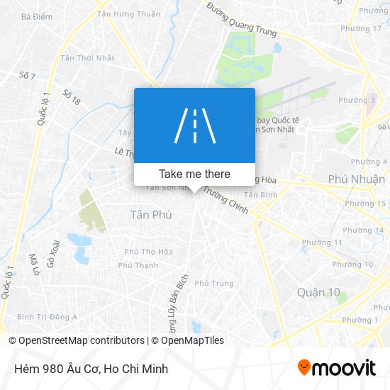 Hẻm 980 Âu Cơ map