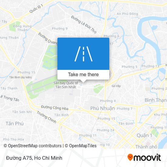 Đường A75 map