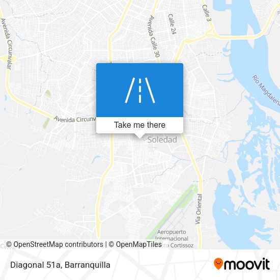 Mapa de Diagonal 51a