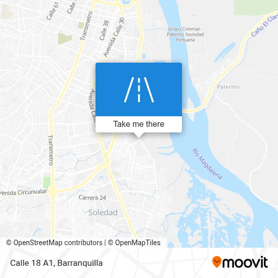 Mapa de Calle 18 A1