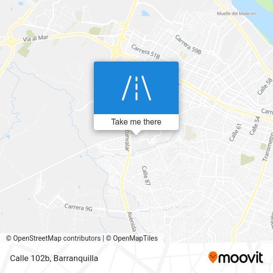 Mapa de Calle 102b