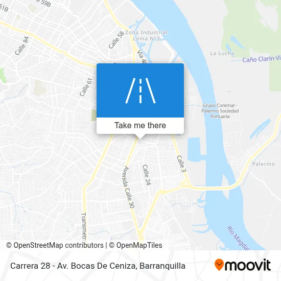 Carrera 28 - Av. Bocas De Ceniza map
