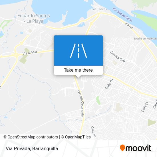 Vía Privada map