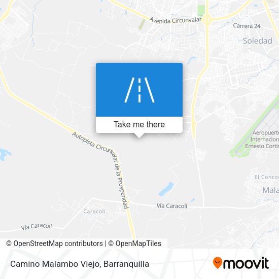 Mapa de Camino Malambo Viejo