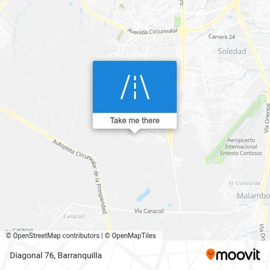 Diagonal 76 map
