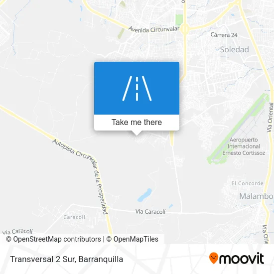 Mapa de Transversal 2 Sur