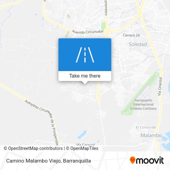 Mapa de Camino Malambo Viejo