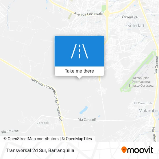 Mapa de Transversal 2d Sur