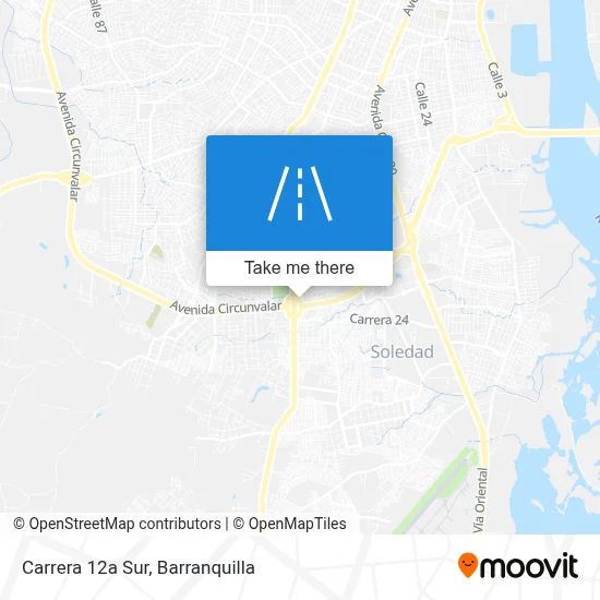 Mapa de Carrera 12a Sur