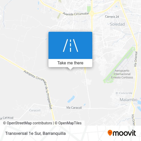 Mapa de Transversal 1e Sur