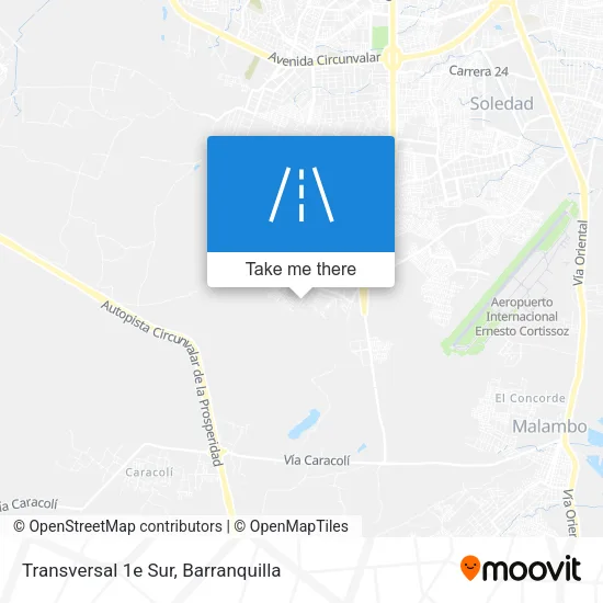 Mapa de Transversal 1e Sur