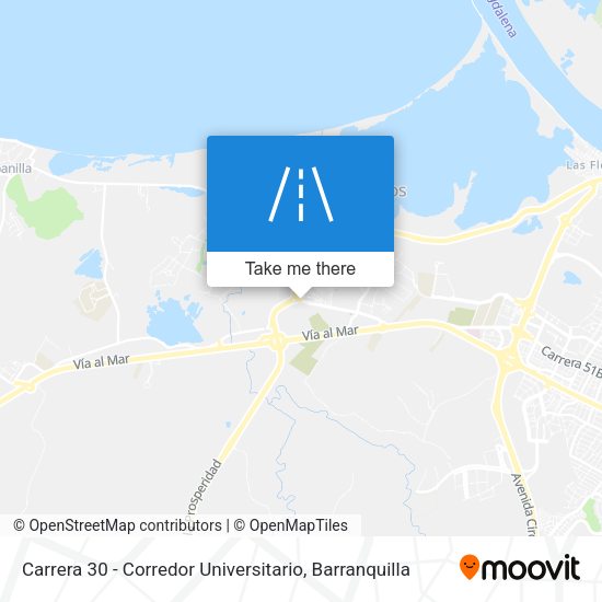 Mapa de Carrera 30 - Corredor Universitario