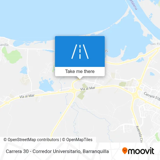 Carrera 30 - Corredor Universitario map