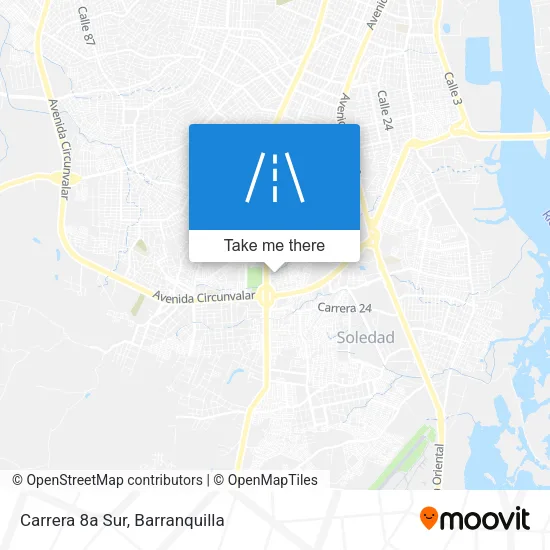 Mapa de Carrera 8a Sur