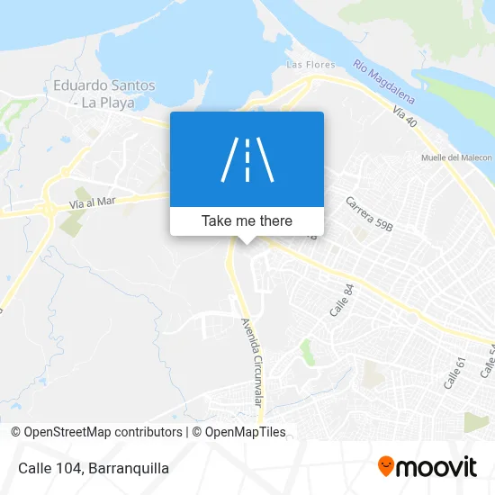 Calle 104 map