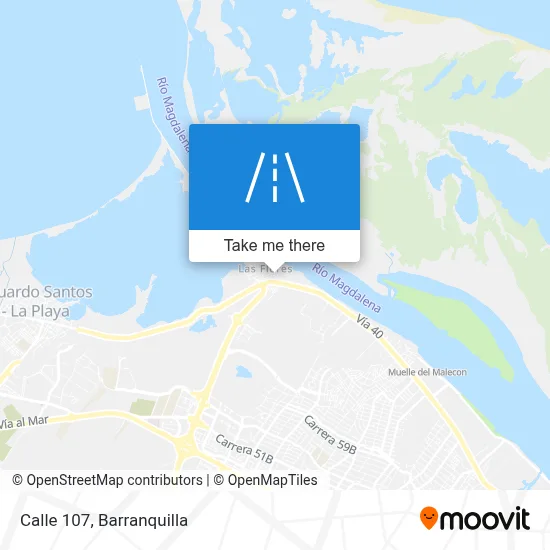 Calle 107 map