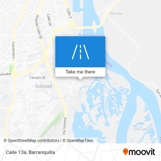 Calle 13a map