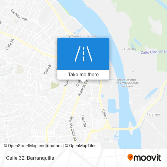 Calle 32 map