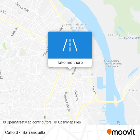 Calle 37 map