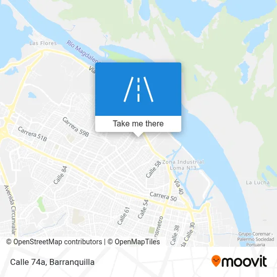 Calle 74a map