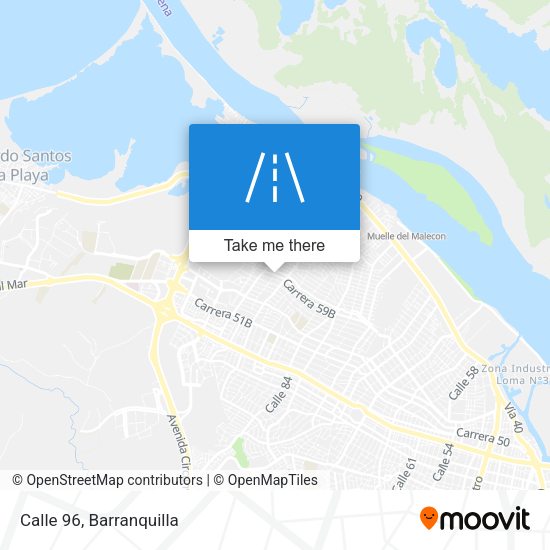 Calle 96 map