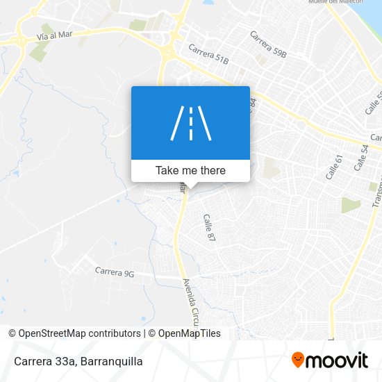 Carrera 33a map