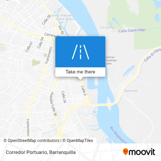 Corredor Portuario map
