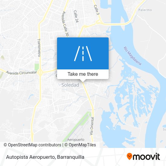 Mapa de Autopista Aeropuerto