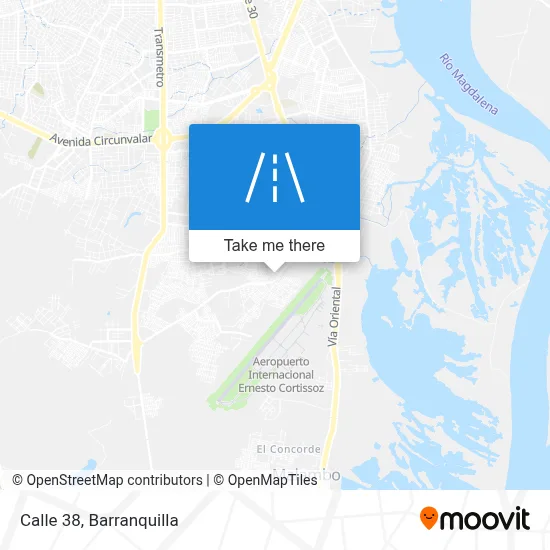 Calle 38 map