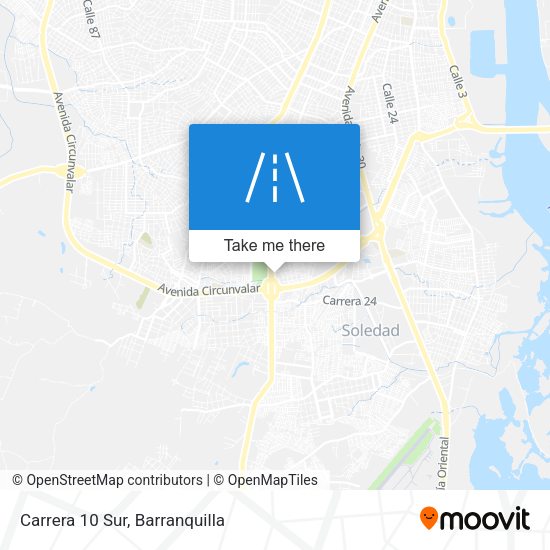 Mapa de Carrera 10 Sur