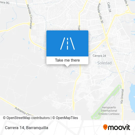 Carrera 14 map