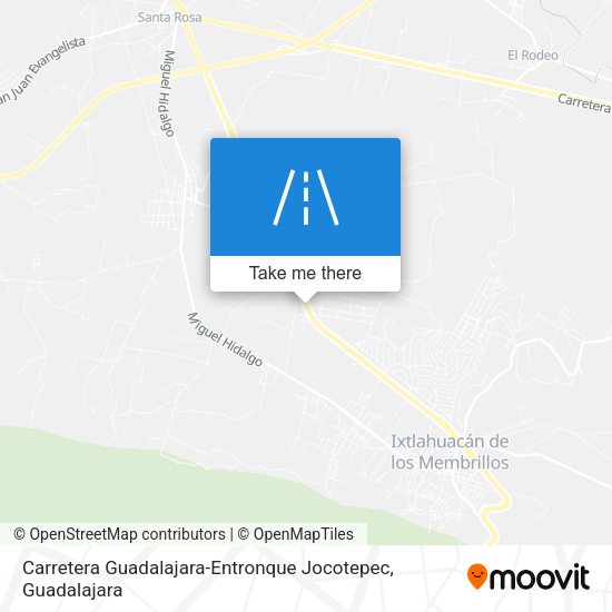 Mapa de Carretera Guadalajara-Entronque Jocotepec