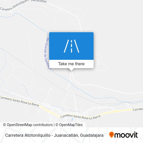 Carretera Atotonilquillo - Juanacatlán map