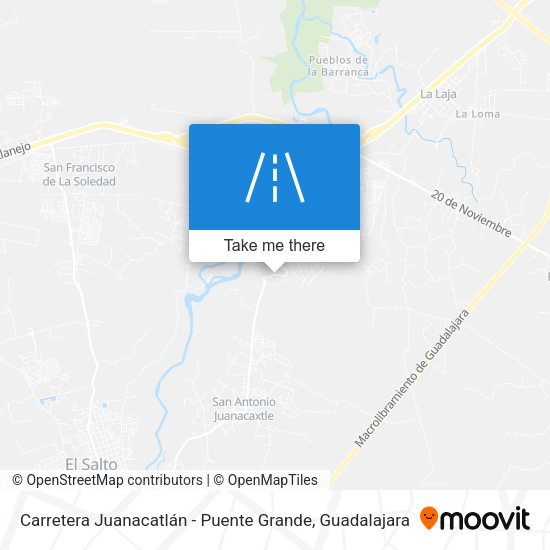 Carretera Juanacatlán - Puente Grande map