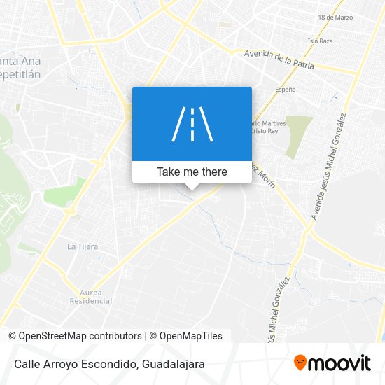 Mapa de Calle Arroyo Escondido