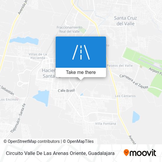 Circuito Valle De Las Arenas Oriente map
