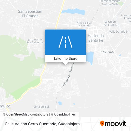 Mapa de Calle Volcán Cerro Quemado