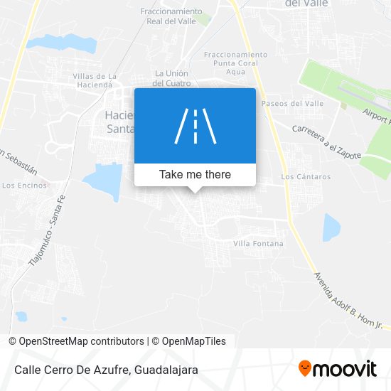 Mapa de Calle Cerro De Azufre