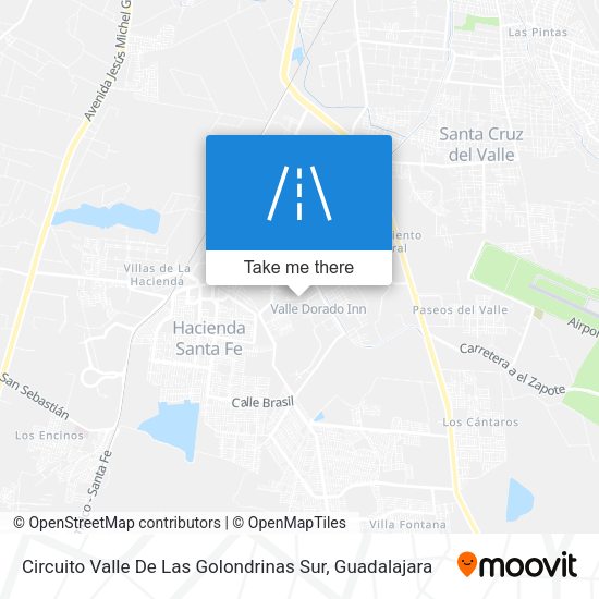 Mapa de Circuito Valle De Las Golondrinas Sur